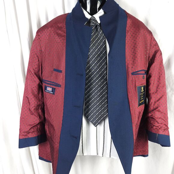 Alexandre London Mens 42R Navy Single Vent Blazer Sports Coat England Tailored - Picture 3 of 13